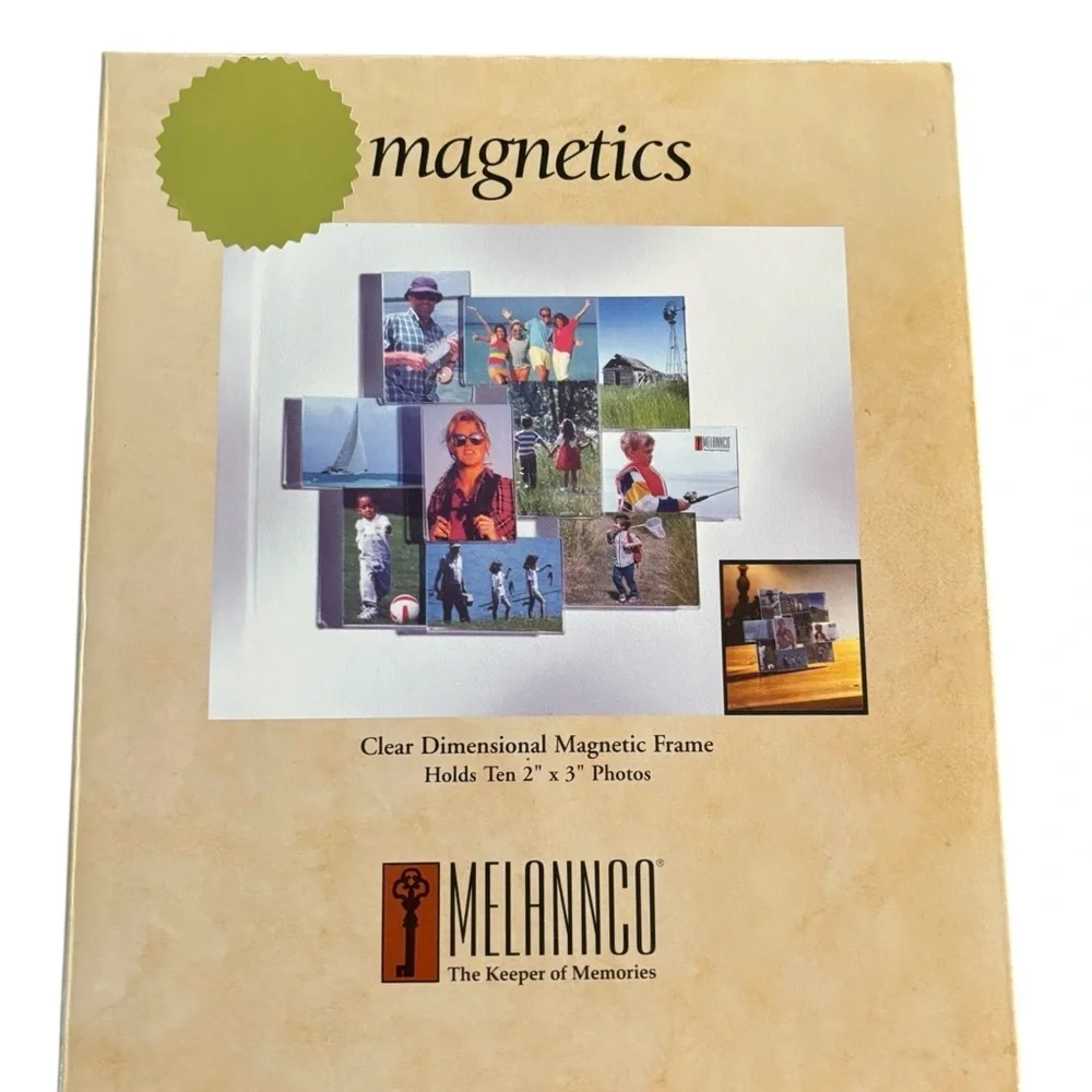 Melannco Keeper O Memories Clear Dimensional Magnetic Photo Collage Fridge Frame